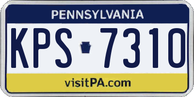 PA license plate KPS7310