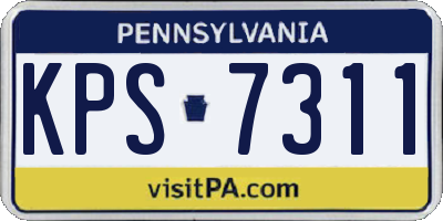 PA license plate KPS7311