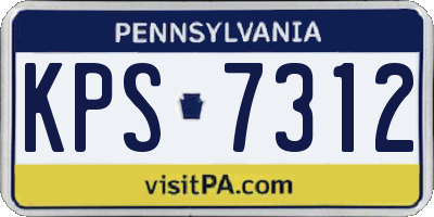 PA license plate KPS7312