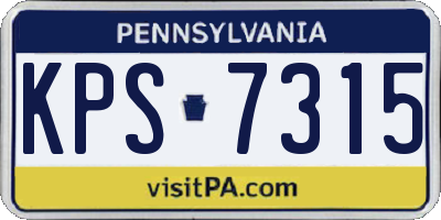 PA license plate KPS7315