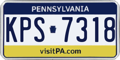 PA license plate KPS7318