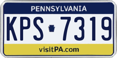 PA license plate KPS7319
