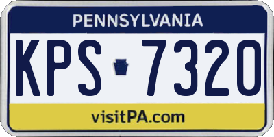 PA license plate KPS7320