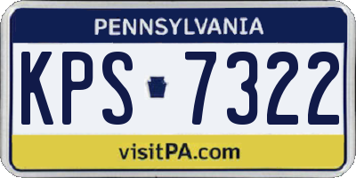 PA license plate KPS7322