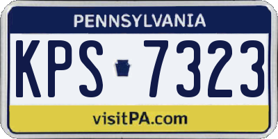PA license plate KPS7323