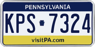 PA license plate KPS7324