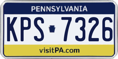 PA license plate KPS7326
