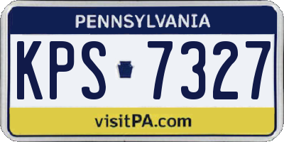 PA license plate KPS7327