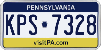 PA license plate KPS7328