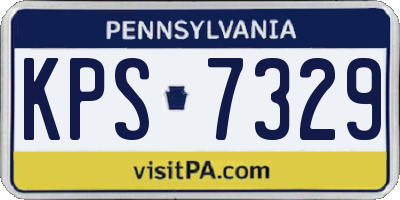 PA license plate KPS7329