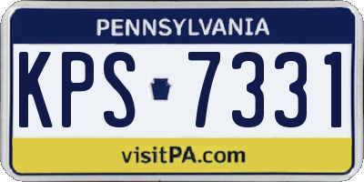 PA license plate KPS7331