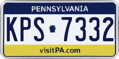 PA license plate KPS7332