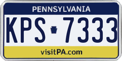 PA license plate KPS7333