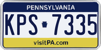 PA license plate KPS7335