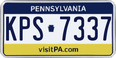 PA license plate KPS7337