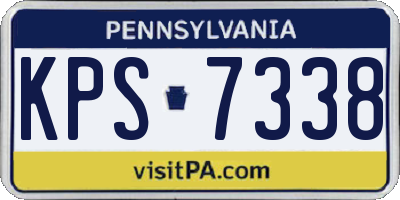 PA license plate KPS7338