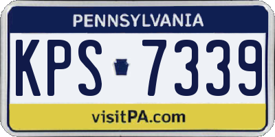 PA license plate KPS7339