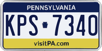 PA license plate KPS7340