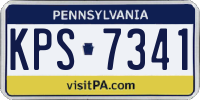 PA license plate KPS7341