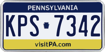 PA license plate KPS7342