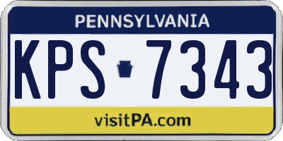 PA license plate KPS7343