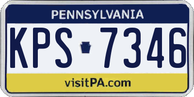 PA license plate KPS7346