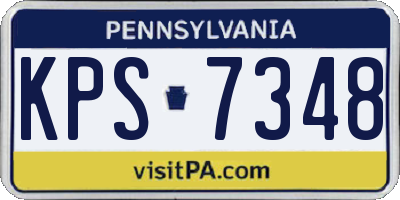 PA license plate KPS7348