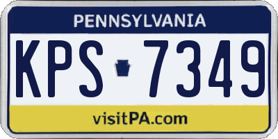 PA license plate KPS7349