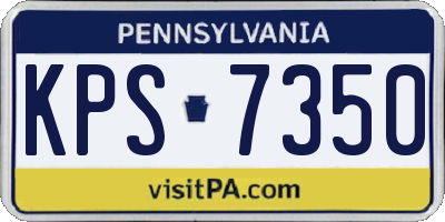 PA license plate KPS7350