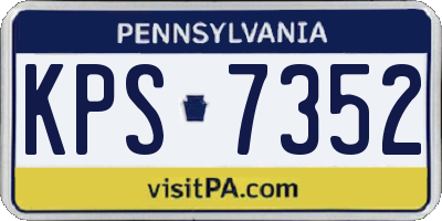 PA license plate KPS7352
