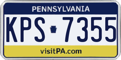 PA license plate KPS7355