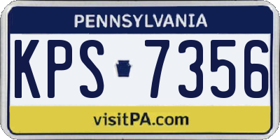 PA license plate KPS7356