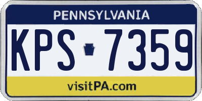 PA license plate KPS7359