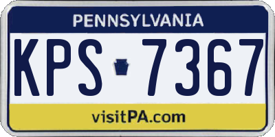 PA license plate KPS7367