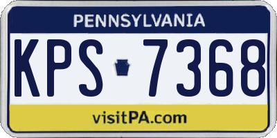 PA license plate KPS7368