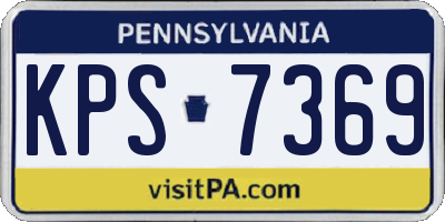 PA license plate KPS7369