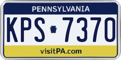 PA license plate KPS7370