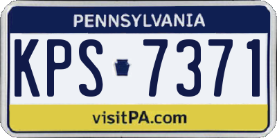 PA license plate KPS7371