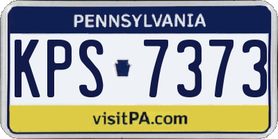 PA license plate KPS7373