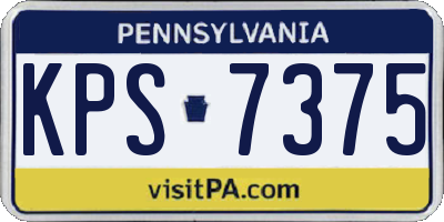 PA license plate KPS7375
