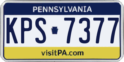 PA license plate KPS7377