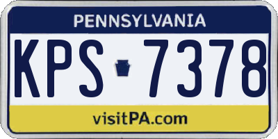 PA license plate KPS7378