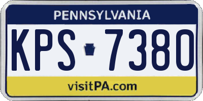 PA license plate KPS7380