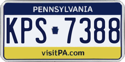 PA license plate KPS7388