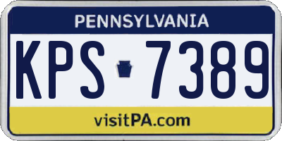 PA license plate KPS7389