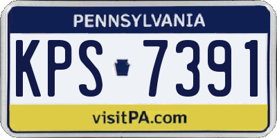 PA license plate KPS7391