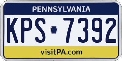 PA license plate KPS7392