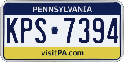 PA license plate KPS7394