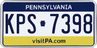 PA license plate KPS7398