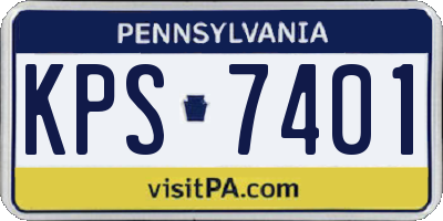 PA license plate KPS7401